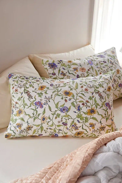 Urban Outfitters Ella Vine Floral Pillowcase Set In White At  In Multi