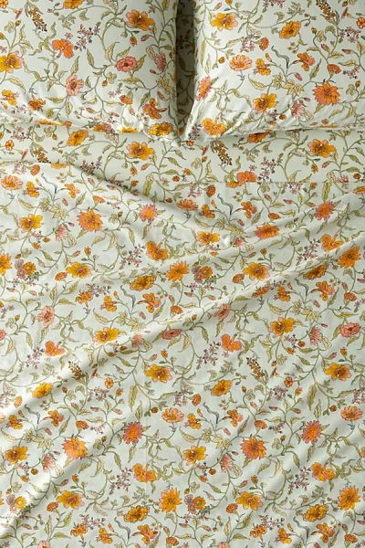 Urban Outfitters Ella Vine Floral Sheet Set In Mint At