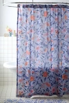 Urban Outfitters Ella Vine Floral Shower Curtain In Cornflower Blue At