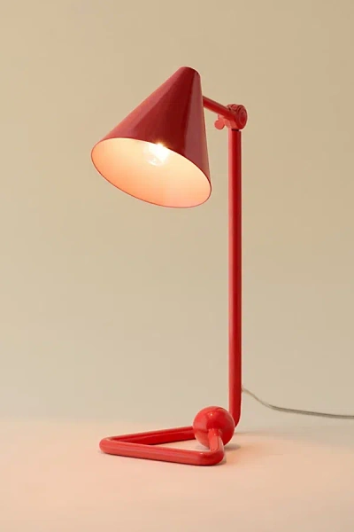 Urban Outfitters Elliott Adjustable Task Table Lamp In Red At