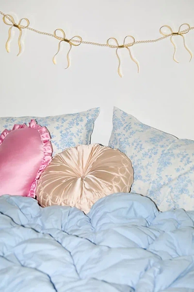 Urban Outfitters Eloise Bow Banner In Gold At  In Blue