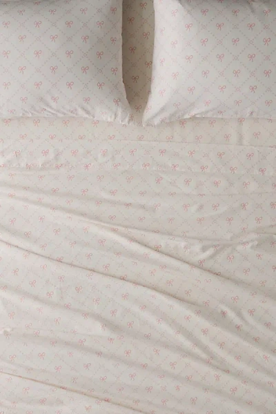 Urban Outfitters Eloise Bow Core Sheet Set In Pink At  In Neutral