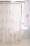Urban Outfitters Eloise Bow Patterned Shower Curtain In Black/white At