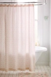 Urban Outfitters Eloise Bow Patterned Shower Curtain In Pink At