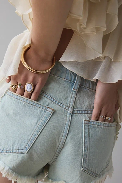 Urban Outfitters Embellished Cameo Ring Set In Gold, Women's At