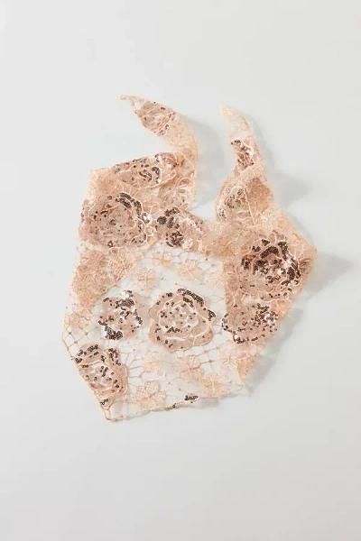 Urban Outfitters Embellished Lace Headscarf In Peach, Women's At  In Pink