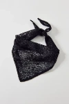 Urban Outfitters Embellished Lace Headscarf In Pitch Black, Women's At
