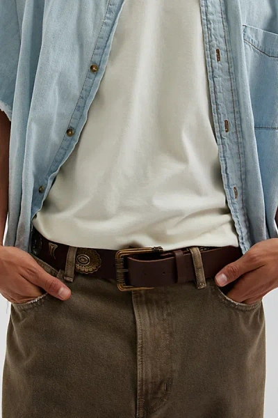 Urban Outfitters Embellished Western Belt In Brown, Men's At