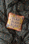 Urban Outfitters Embroidered Blah Blah Blah Cross Stich Throw Pillow In Assorted At