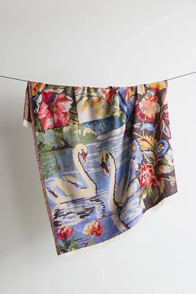 Urban Outfitters Emile Cozy Art Throw Blanket In Needlepoint At  In Multi
