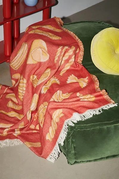 Urban Outfitters Emile Cozy Art Throw Blanket In Pasta At