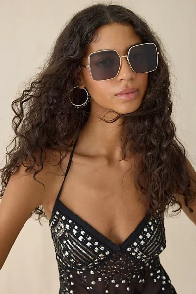 Urban Outfitters Emilia Square Sunglasses In Gold, Women's At  In Brown