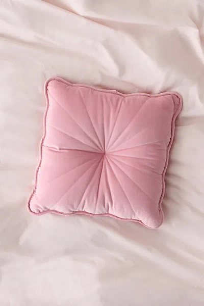 Urban Outfitters Emma Pintuck Velvet Throw Pillow In Fragrant Lilac At