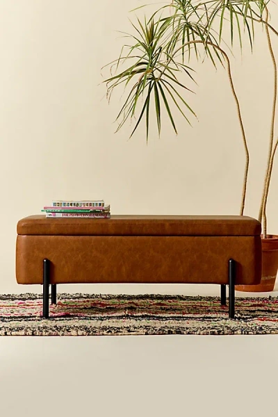 Urban Outfitters Emmie Storage Bench In Dark Brown At