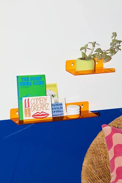 Urban Outfitters Emory Acrylic Wall Shelf In Orange At  In Multi