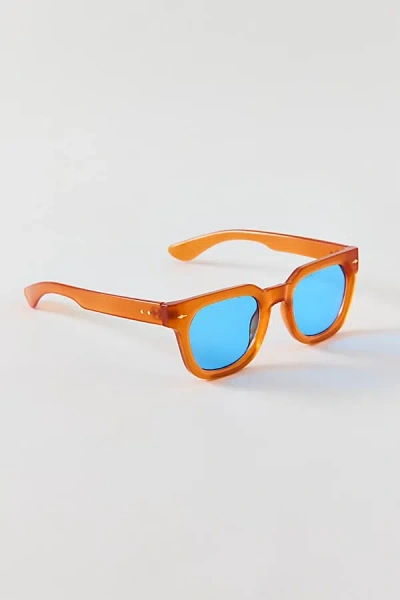 Urban Outfitters Enzo Square Sunglasses In Orange, Men's At