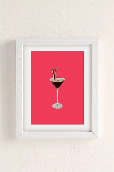 Urban Outfitters Erica Coven Espresso Martini Art Print In White Wood Frame At