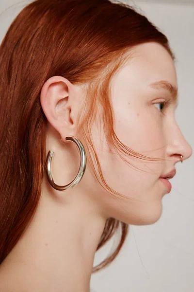 Urban Outfitters Essential Large Tube Hoop Earring In Gold, Women's At