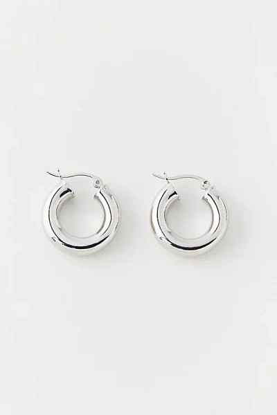 Urban Outfitters Essential Medium Tube Hoop Earring In Silver, Women's At