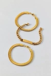 Urban Outfitters Essential Stainless Steel Chain Bracelet Set In Gold, Men's At  In Gold