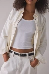 Urban Outfitters Essential Thin Leather Belt In Brown/brass, Women's At