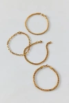 Urban Outfitters Essential Waterproof Chain Bracelet Set In Gold, Women's At