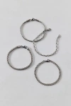 Urban Outfitters Essential Waterproof Chain Bracelet Set In Silver, Women's At