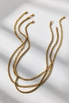 Urban Outfitters Essential Waterproof Trio Layering Chain Necklace In Gold, Men's At