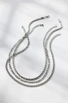 Urban Outfitters Essential Waterproof Trio Layering Chain Necklace In Silver, Men's At
