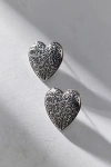 Urban Outfitters Etched Metal Heart Earring In Silver, Women's At  In Neutral