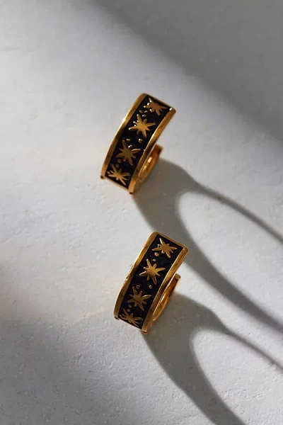 Urban Outfitters Etched Waterproof Huggie Hoop Earring In Gold, Men's At