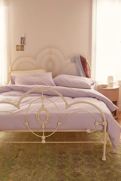 Urban Outfitters Etta Coquette Metal Bed In White At