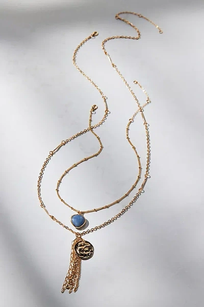 Urban Outfitters Eve Chain Pendant Layering Necklace Set In Gold, Women's At