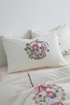 Urban Outfitters Eve Hankies Cat Embroidered Sham Set In White At
