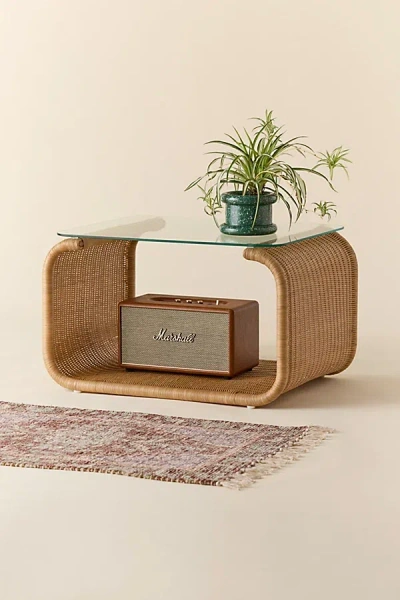 Urban Outfitters Evelyn Rattan Coffee Table In Natural At