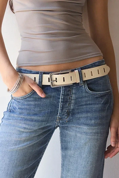 Urban Outfitters Everyday Leather Utility Belt In Bone, Women's At  In Neutral