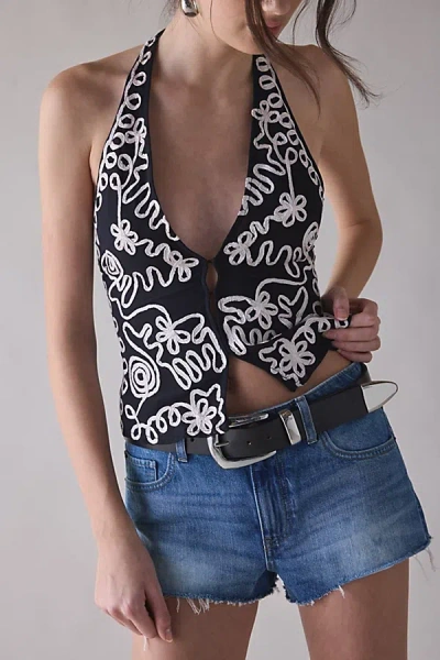 Urban Outfitters Everyday Western Leather Belt In Black, Women's At