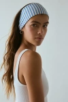 Urban Outfitters Evie Striped Headwrap Wide Headband In Blue, Women's At