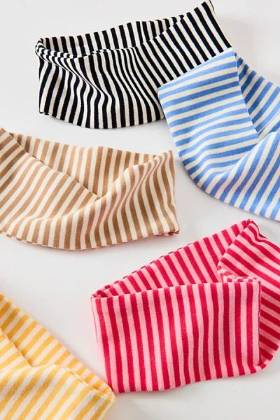 Urban Outfitters Evie Striped Headwrap Wide Headband In Brown, Women's At