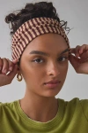 Urban Outfitters Evie Striped Headwrap Wide Headband In Tanners Brown, Women's At