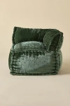 Urban Outfitters Evie Velvet Bean Bag Corner Lounge Chair In Green At