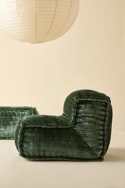 Urban Outfitters Evie Velvet Bean Bag Lounge Chair In Green At