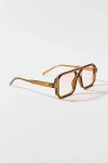 Urban Outfitters Ezra Square Aviator Readers In Green, Men's At  In Green