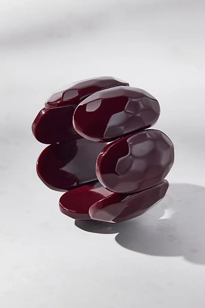 Urban Outfitters Faceted Stretch Bangle Bracelet In Black, Women's At  In Burgundy