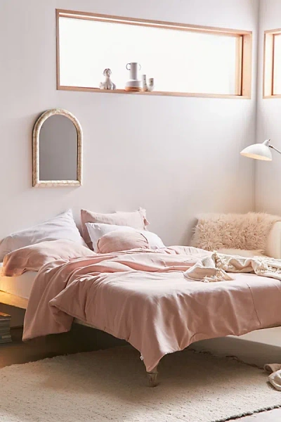 Urban Outfitters Faded Rib Comforter In Pink At