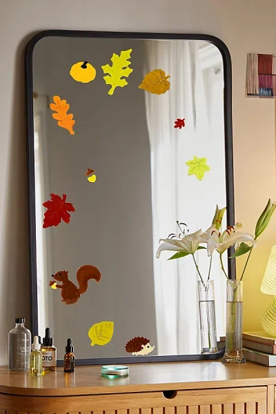 Urban Outfitters Fall Harvest Gel Window Cling Set In Brown At  In Animal Print