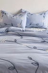 Urban Outfitters Falling Vines Floral Duvet Cover In Blue At