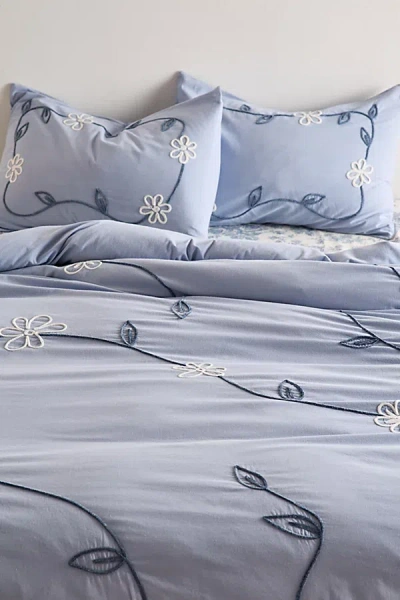 Urban Outfitters Falling Vines Floral Duvet Cover In Blue At