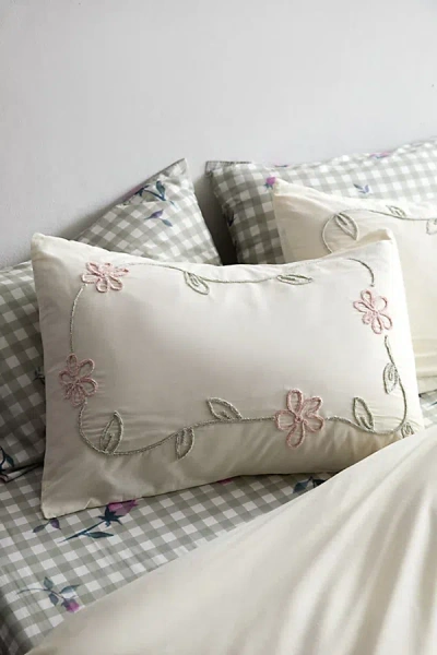 Urban Outfitters Falling Vines Floral Sham Set In White At  In Neutral