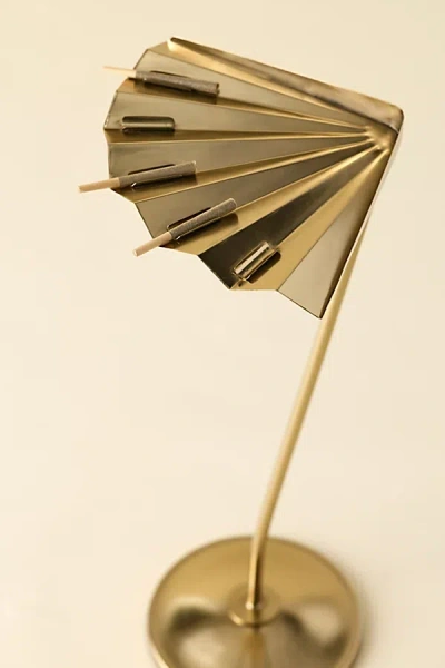 Urban Outfitters Fan Iron Smoking Side Table In Brass At  In Gold